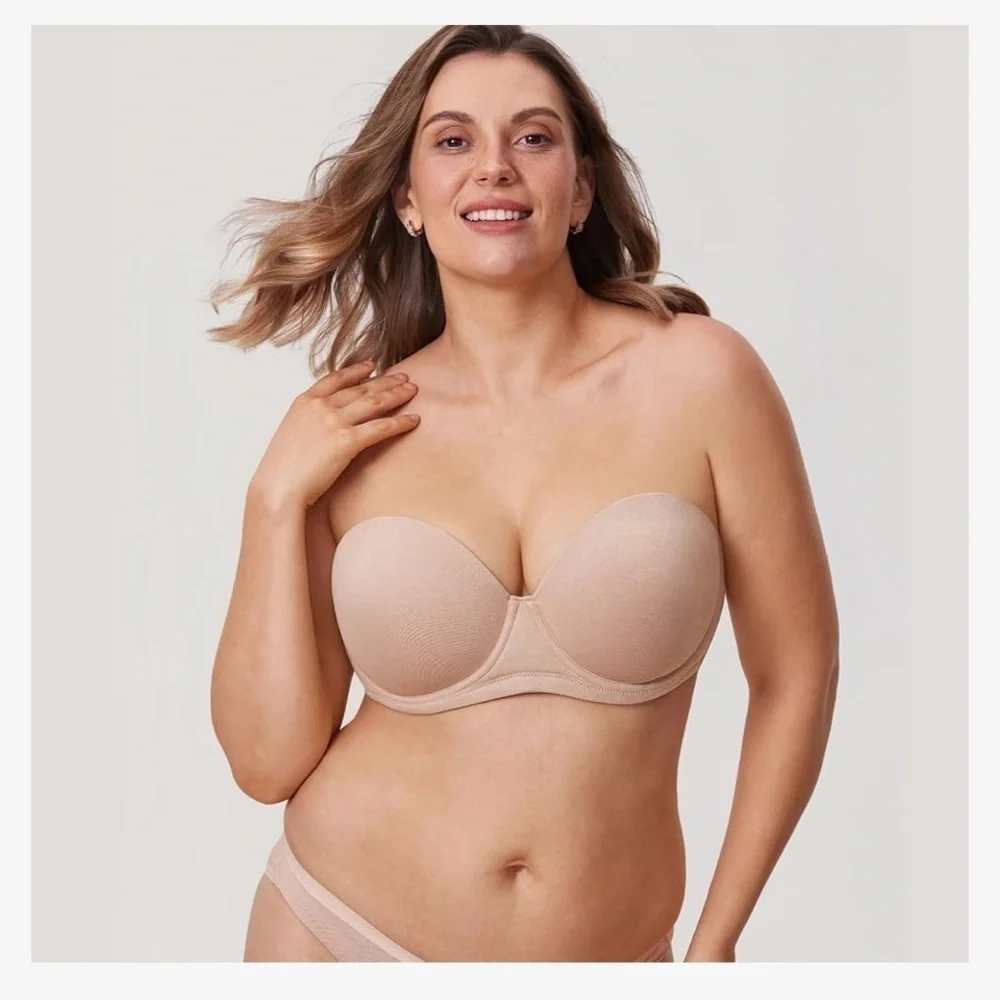 NWT DELIMIRA Underwire Contour Multiway Full Coverage Strapless Bra 40E​
